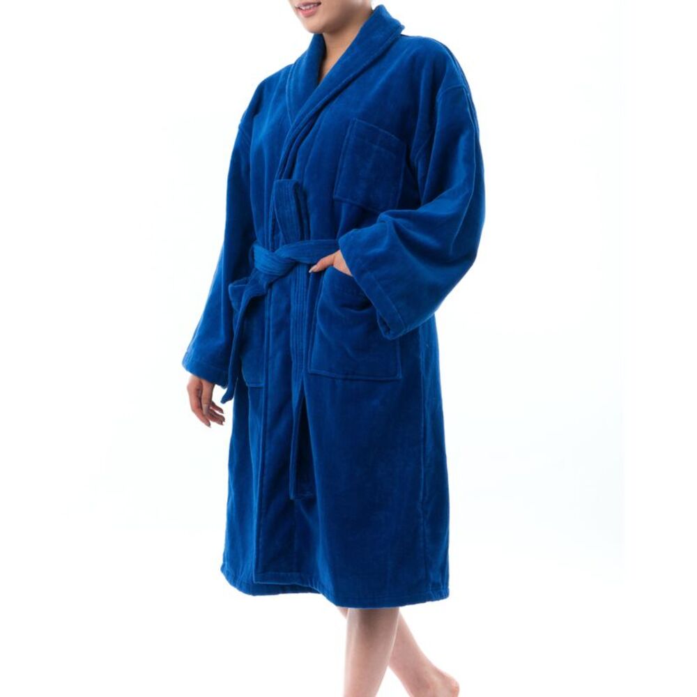 AlpineSwiss Blair Women Cotton Terry Cloth Bathrobe Shawl Collar Velour Spa Robe